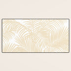Modern tropical elegant ivory palm tree pattern Desk Mat Gallery Image 3