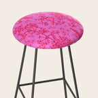 Hot Pink Y2K Grasmere Garden Vintage Modern Floral Botanical Pattern  Stool Gallery Image 2