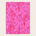 Hot Pink Y2K Grasmere Garden Vintage Modern Floral Botanical Pattern  Poster Gallery Image 4