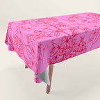 Hot Pink Y2K Grasmere Garden Vintage Modern Floral Botanical Pattern  Tablecloth Gallery Image 1