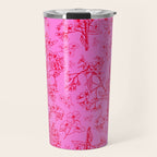 Hot Pink Y2K Grasmere Garden Vintage Modern Floral Botanical Pattern  Travel Mug Gallery Image 1