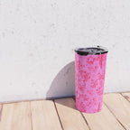 Hot Pink Y2K Grasmere Garden Vintage Modern Floral Botanical Pattern  Travel Mug Gallery Image 4