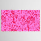 Hot Pink Y2K Grasmere Garden Vintage Modern Floral Botanical Pattern  Tablecloth Gallery Image 2