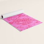 Hot Pink Y2K Grasmere Garden Vintage Modern Floral Botanical Pattern  Yoga Mat Gallery Image 2