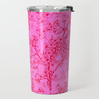 Hot Pink Y2K Grasmere Garden Vintage Modern Floral Botanical Pattern  Travel Mug Gallery Image 2
