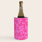 Hot Pink Y2K Grasmere Garden Vintage Modern Floral Botanical Pattern  Wine Chiller Gallery Image 2