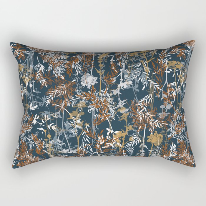 Abstract Forest Night A Rectangular Pillow Gallery Image 1