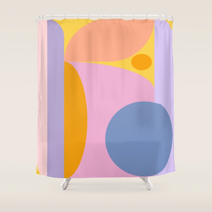Pink and Lavender 01 Shower Curtain Gallery Image 1