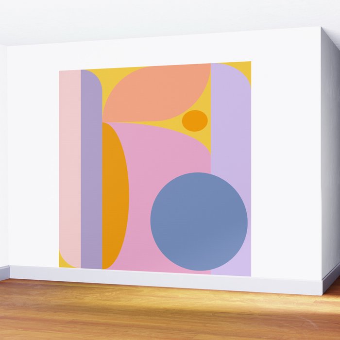 Pink and Lavender 01 Wall Mural Gallery Image 2