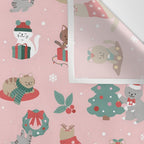 Christmas Festive Cute Holiday Kittens Wall Tapestry Gallery Image 3
