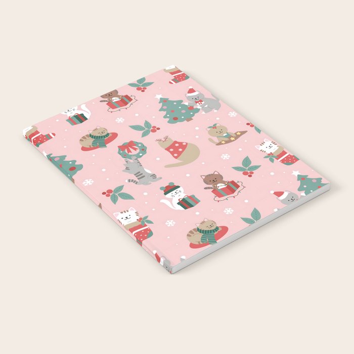 Christmas Festive Cute Holiday Kittens Notebook Gallery Image 2