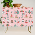 Christmas Festive Cute Holiday Kittens Credenza Gallery Image 1