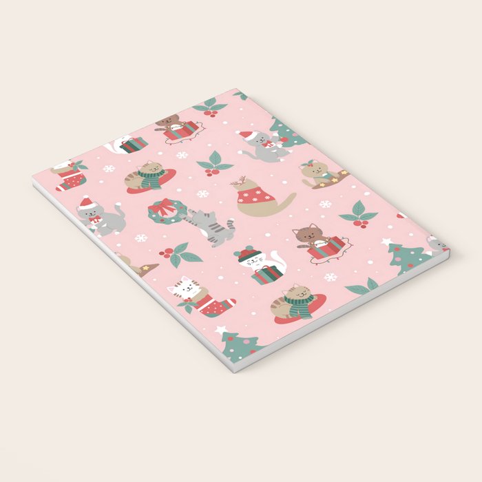 Christmas Festive Cute Holiday Kittens Notebook Gallery Image 3