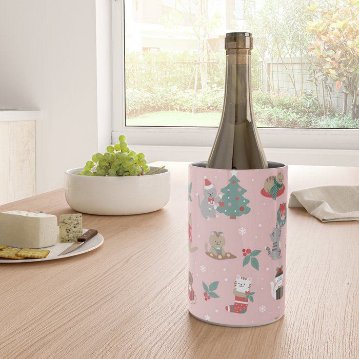 Christmas Festive Cute Holiday Kittens Wine Chiller Gallery Image 4