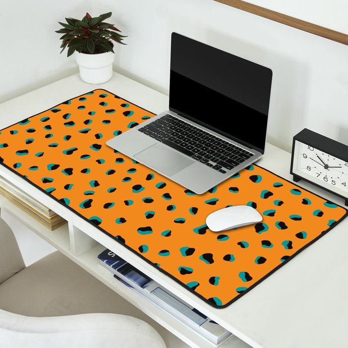 Funky cheetah animal print Desk Mat Gallery Image 2