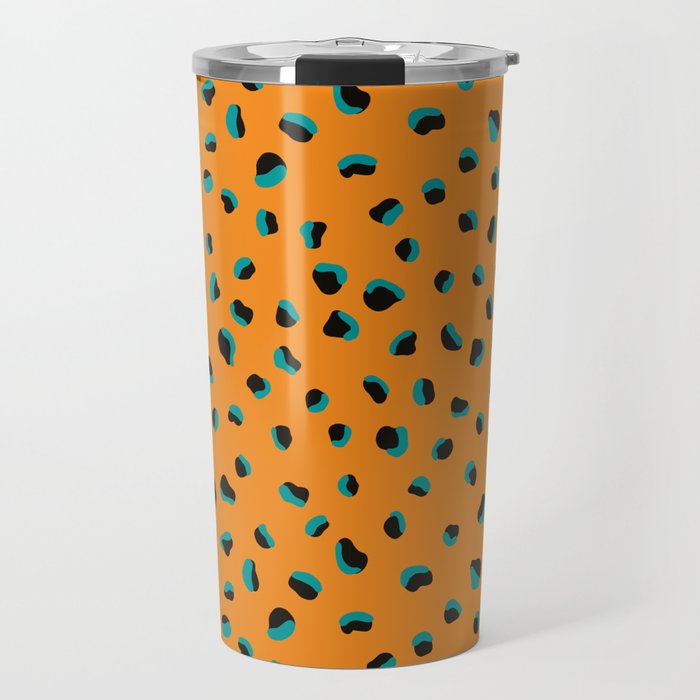 Funky cheetah animal print Travel Mug Gallery Image 1