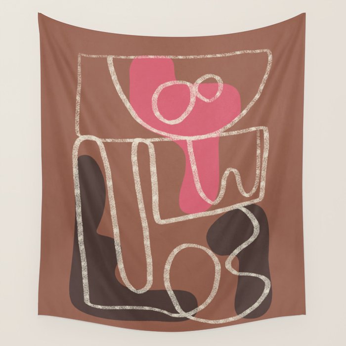 Organic Minimalist Layers 1 Wall Tapestry Gallery Image 1