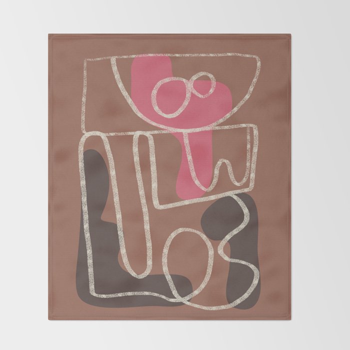 Organic Minimalist Layers 1 Throw Blanket Gallery Image 2