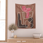 Organic Minimalist Layers 1 Wall Tapestry Gallery Image 2