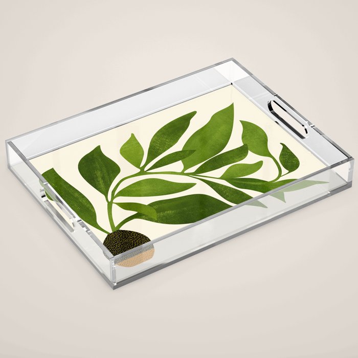 The Wanderer - House Plant Illustration Acrylic Tray Gallery Image 1