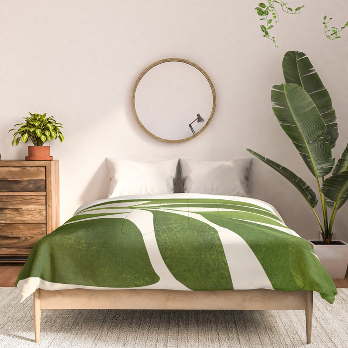 The Wanderer - House Plant Illustration Comforter Gallery Image 3