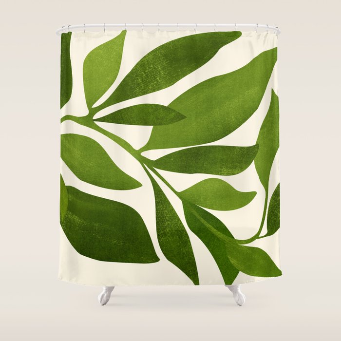 house plant shower curtain The Wanderer - House Plant Illustration Shower Curtain