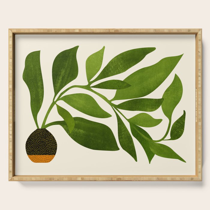 The Wanderer - House Plant Illustration Serving Tray Gallery Image 1