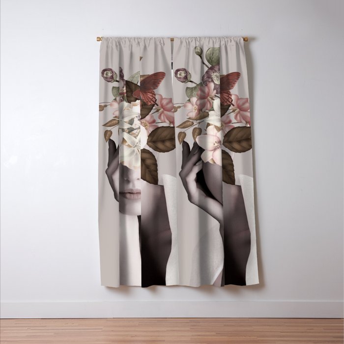 WOMAN WITH FLOWERS 19 Window Curtain Gallery Image 3
