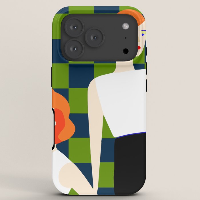Moods, Checkers Girl Friends Chic Chess, Modern Bohemian Eclectic Woman Girl Boss, BFF Fashion Style iPhone Case Gallery Image 7