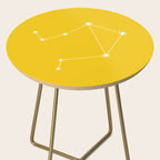 Libra Zodiac Star Constellation Line Art Bright Yellow Side Table Gallery Image 2