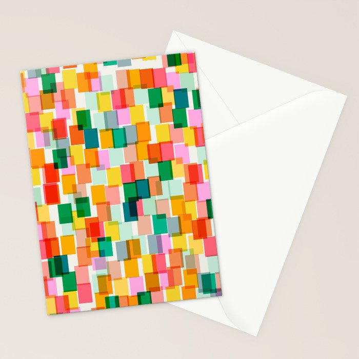 Colorful Painterly Mosaic Stationery Card Gallery Image 2