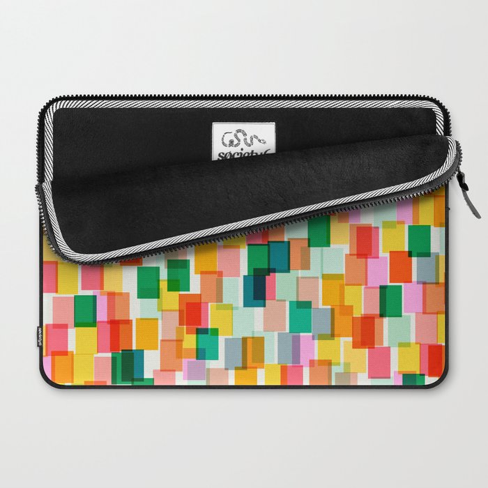 Colorful Painterly Mosaic Laptop Sleeve Gallery Image 2
