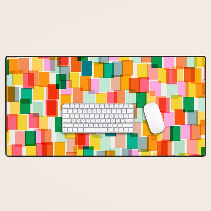 Colorful Painterly Mosaic Desk Mat Gallery Image 1