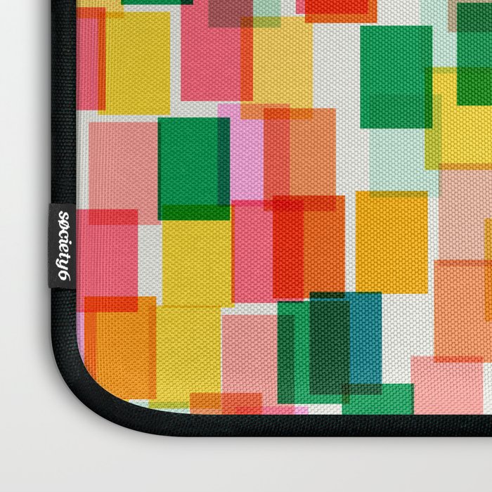 Colorful Painterly Mosaic Laptop Sleeve Gallery Image 3