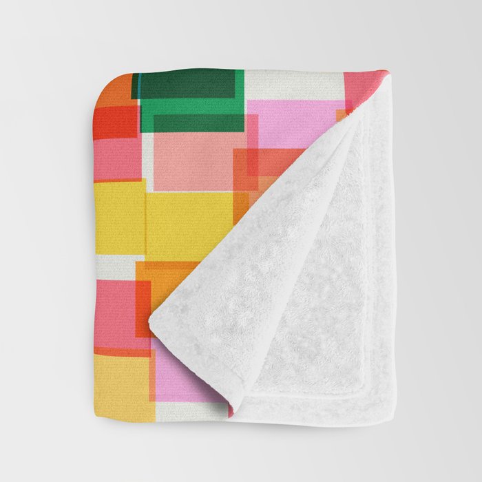 Colorful Painterly Mosaic Throw Blanket Gallery Image 3