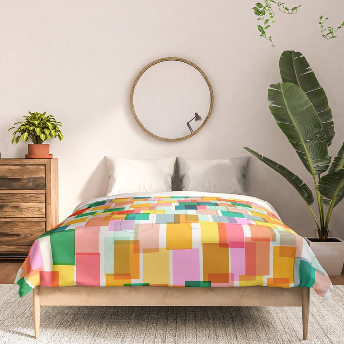 Colorful Painterly Mosaic Comforter Gallery Image 3