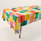 Colorful Painterly Mosaic Tablecloth Gallery Image 1