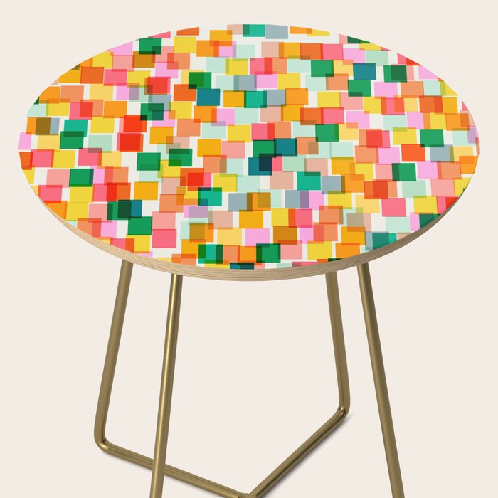 Colorful Painterly Mosaic Side Table Gallery Image 2