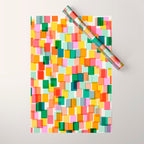 Colorful Painterly Mosaic Wrapping Paper Gallery Image 1