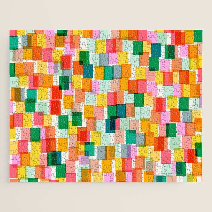 Colorful Painterly Mosaic Jigsaw Puzzle Gallery Image 1