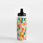 Colorful Painterly Mosaic Water Bottle Gallery Image 2