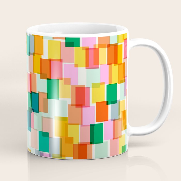 Colorful Painterly Mosaic Coffee Mug Gallery Image 1