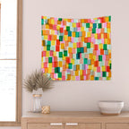 Colorful Painterly Mosaic Wall Tapestry Gallery Image 2