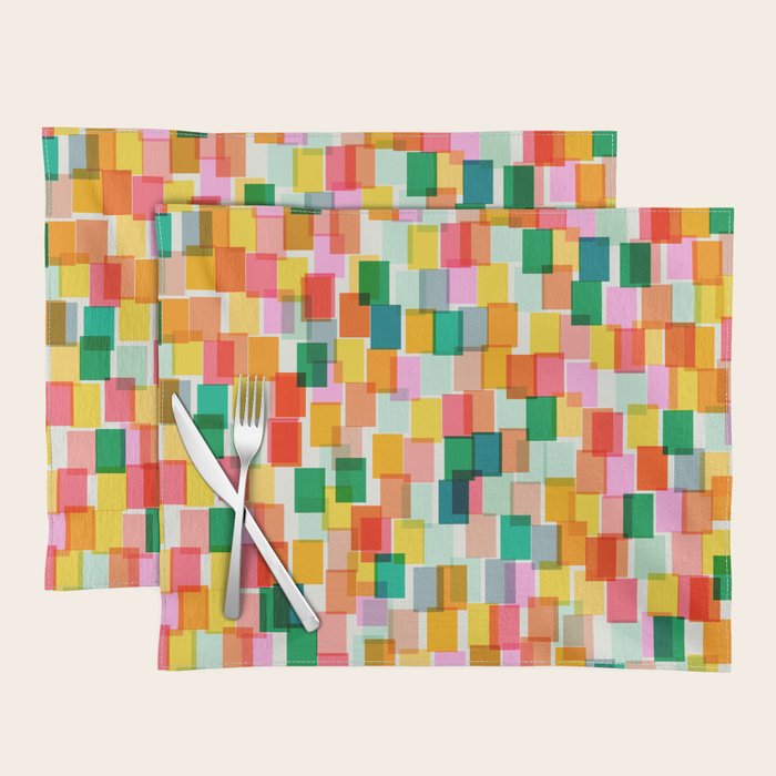 Colorful Painterly Mosaic Placemat Gallery Image 1