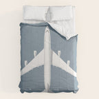 747-400 Jumbo Jet Airliner Aircraft - Slate Comforter Gallery Image 6