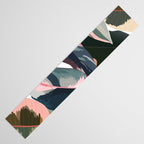Colorful Tropical Palm Leaves on White Table Runner Gallery Image 3