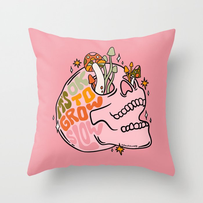 It's Ok to Grow Slow Throw Pillow Gallery Image 6