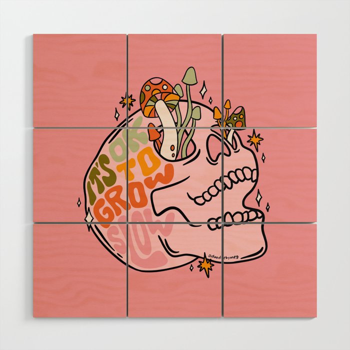 It's Ok to Grow Slow Wood Wall Art Gallery Image 1