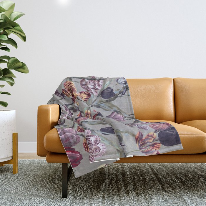 Magic Tulips Pattern Throw Blanket Gallery Image 1