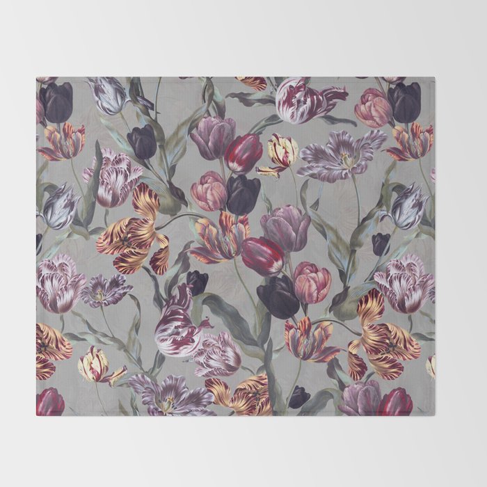 Magic Tulips Pattern Throw Blanket Gallery Image 2